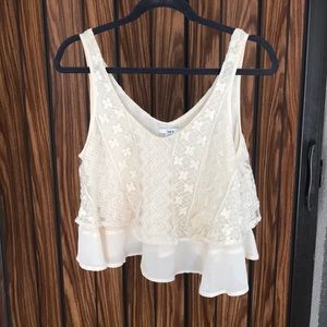 Cream crochet top